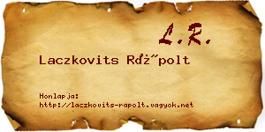 Laczkovits Rápolt névjegykártya